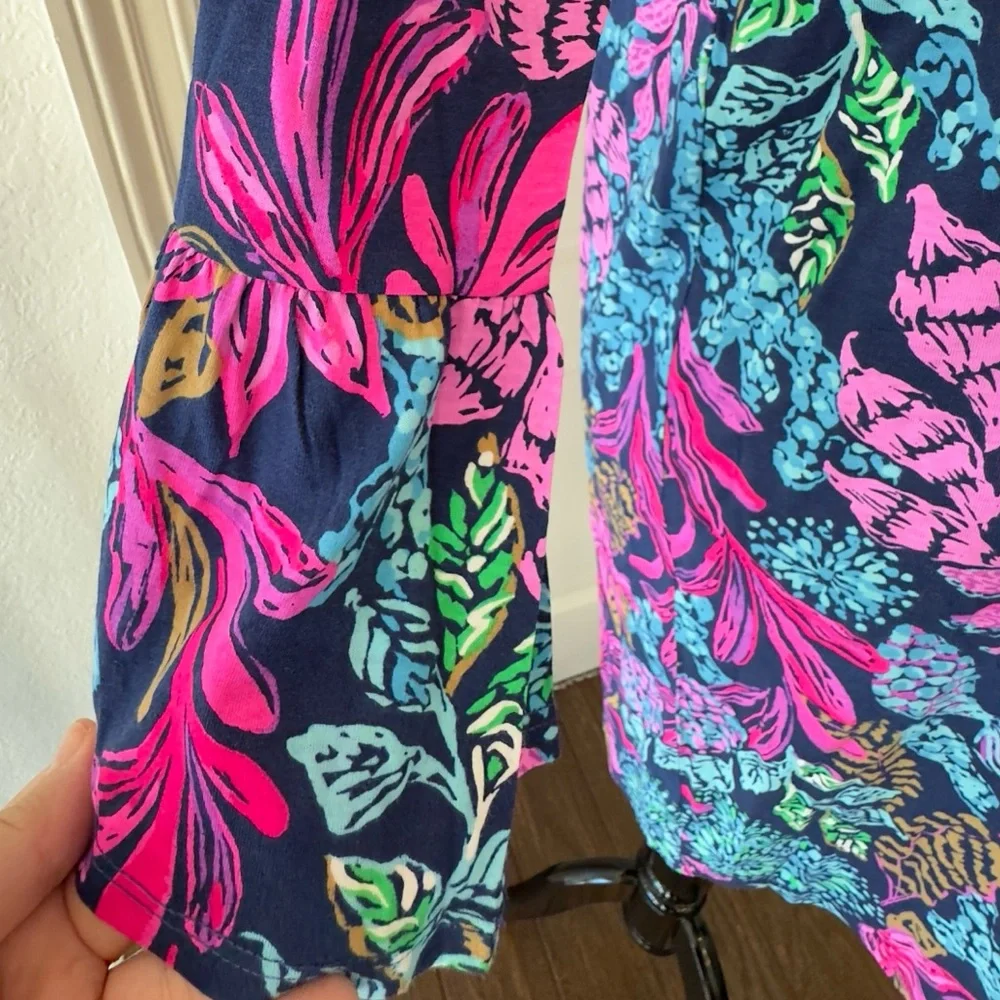 NWOT Lilly Pulitzer Sz M NWT Norris Dress Calypso Coast Aegean - Picture 7 of 9